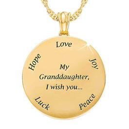 Granddaughter I Wish You Charm Pendant 1106 001 9 2