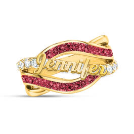 Golden Swirl Birthstone Ring 12672 0010 a main