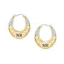Birthstone Initial Hoops 11897 0011 d april