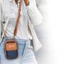 Personalized Blue Croc Phone Bag with Detachable Wallet 13116 0012 n model