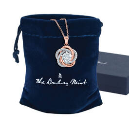 Perfectly Paired Love Knot Pendant with FREE Matching Earrings 10916 0028 h gift pouch pendant