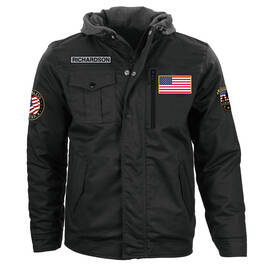 The Personalized Patriotic Hooded Trucker Jacket 12561 0014 a main