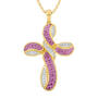 Heaven’s Blessing Diamond & Birthstone Cross Pendant, Heavens Blessing Diamond Birthstone Cross Pendant 6985 0014 j october