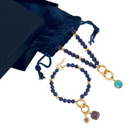 True Blue Lapis Charm Necklace with FREE Matching Bracelet 12612 0021 g giftbox