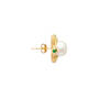 Pearl & Simulated Emerald Jewelry Set, Pearl Simulated Emerald Jewelry Set 11142 1376 c earringside