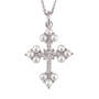 Faith Fortune Pearl and Silver Cross Necklace 11605 0014 a main