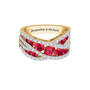 RubyFire™ Four Carat Kiss Ring, The Ruby Fire Four Carat Kiss Ring 11379 0026 b straight