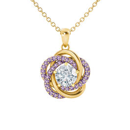 Birthstone Love Knot Pendant with FREE Matching Earrings 12709 0025 r june
