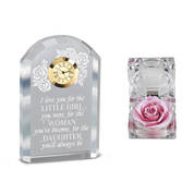 For The Daughter Youll Always Be Crystal Desk Clock with FREE Miracle Rose 10697 0049 a main
