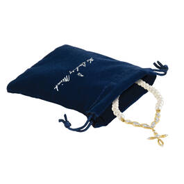 Pearl and Diamond Cross Necklace 10708 0012 g gift pouch