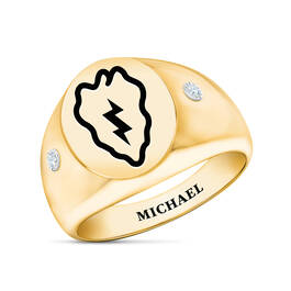 Personalized Army Unit Insignia Diamond Ring 12272 0063 a main
