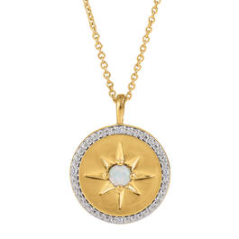 Birthstone & Diamond Star Pendant 12370 0015 k october
