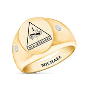 Personalized Army Unit Insignia Diamond Ring 12272 0097 a main