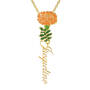 Birth Month Flower Pendant, Personalized Birth Month Flower Pendant 11904 0012 j october