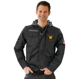 The Personalized Veteran Hooded Trucker Jacket 12560 0015 m model