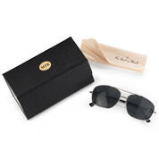 The Stainless Steel Polarized Aviator Sunglasses 12514 0038 b box