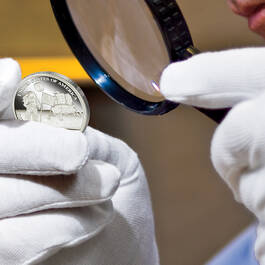 American History Silver Bullion Collection 5541 0237 e white gloves