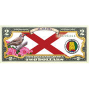 State Bird and Flower Enhanced $2 Bill Collection 11346 0018 a Alabama