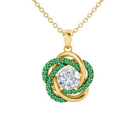 Birthstone Love Knot Pendant with FREE Matching Earrings 12709 0025 q may
