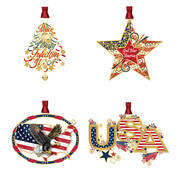 The Red White and Blue Patriotic Ornament Set 13132 0012 a main