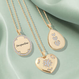 Forever My Daughter Golden Pendant Set 12940 0016 e necklace set
