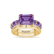 Born to Shine Birthstone Ring with Free Personalized Accent Band 12671 0011 b february