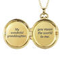 “You Mean the World to Me" Granddaughter Diamond Locket with card, You Mean the World to Me Granddaughter Diamond Locket 10698 0014 e open locket