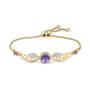 Personalized Angel Wing Birthstone Bracelet by Michael OConnor 12244 0019 b february