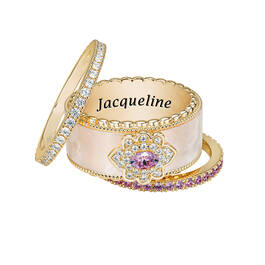 Birthstone Triumph Ring Set with Free Matching Earrings 12274 0020 b february