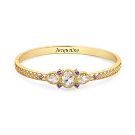 Vintage Elegance Birthstone Bracelet 12072 0016 b february