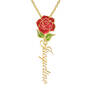 Birth Month Flower Pendant, Personalized Birth Month Flower Pendant 11904 0012 f june