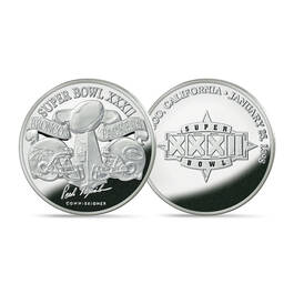 Super Bowl Flip Coin Silver Plated Collection 11732 0135 a Broncos32