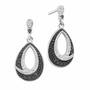 Waves of Wonder Black & White Diamond Earrings with FREE Matching Pendant, Waves of Wonder Black White Diamond Earrings 2373 001 3 2