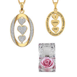 My Daughter I Love You Diamond Pendant with FREE Miracle Rose 2965 0215 a main