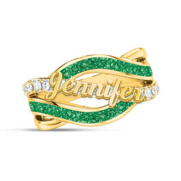 Golden Swirl Birthstone Ring 12672 0010 e may
