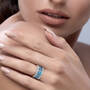 Personalized Ocean Blue Stackable Ring Set 12355 0014 m model