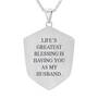 For My Husband Diamond Shield Pendant 6204 001 9 2