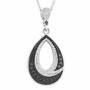 Waves of Wonder Black & White Diamond Earrings with FREE Matching Pendant, Waves of Wonder Black White Diamond Earrings 2373 001 3 3