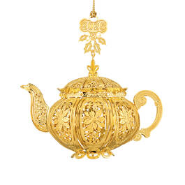2025 Gold Ornament Collection 12034 0054 l teapot