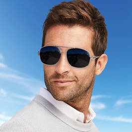 The Stainless Steel Polarized Aviator Sunglasses 12514 0038 m model