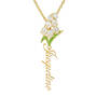 Birth Month Flower Pendant, Personalized Birth Month Flower Pendant 11904 0012 e may