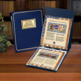 The USA 250th Anniversary Commemorative $2 Bill Collection 12899 0025 c display