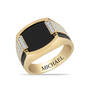 Midnight Valor Onyx Ring with FREE Matching Chain 12656 0010 b ring
