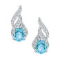 Genuine Birthstone and Diamond Earrings 11573 0020 c march