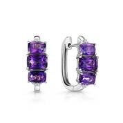 amethyst royal valour earrings UK ARVE a main
