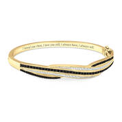 Forever Black White Diamond Bangle 12675 0017 a main