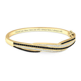 Forever Black White Diamond Bangle 12675 0017 a main