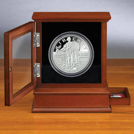 The Walking Liberty Five Ounce Silver Proof 3235 1397 c open