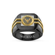 Distinction US Navy Ring and FREE Deluxe Wooden Box 6670 0105 b ring