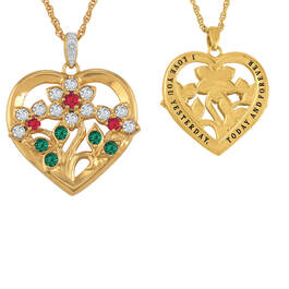 I Love You Ruby Diamond Bouquet Pendant 10894 0016 a main